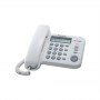 Panasonic | Corded | KX-TS560FXW | Built-in display | Caller ID | White | 198 x 195 x 95 mm | Phonebook capacity 50 entries | 58 - 3